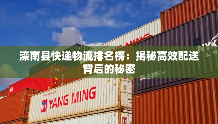 滦南县快递物流排名榜:揭秘高效配送背后的秘密