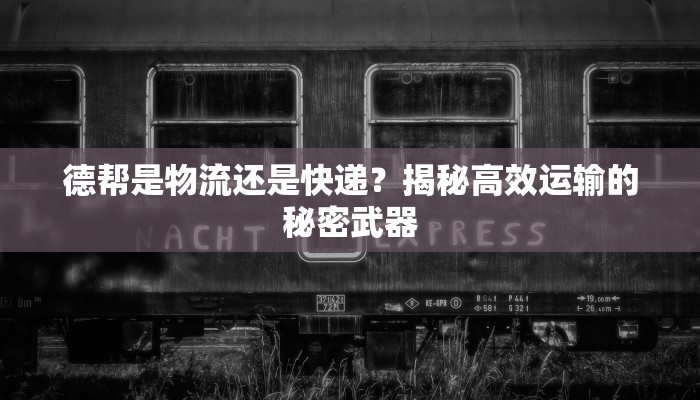 德帮是物流还是快递?揭秘高效运输的秘密武器