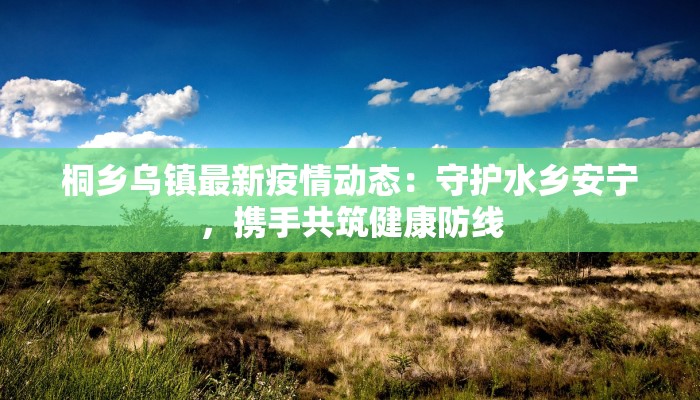 桐乡乌镇最新疫情动态：守护水乡安宁，携手共筑健康防线