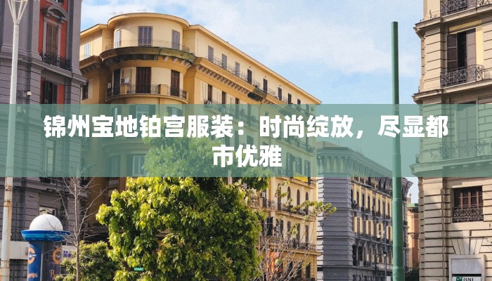 锦州宝地铂宫服装:时尚绽放,尽显都市优雅