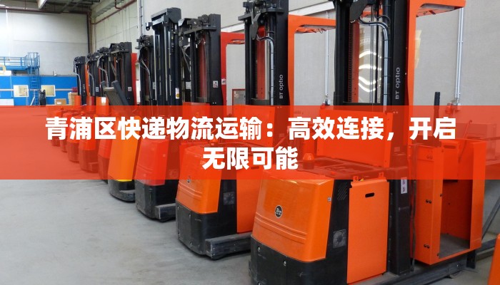 青浦区快递物流运输：高效连接，开启无限可能