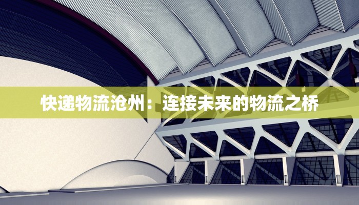 快递物流沧州：连接未来的物流之桥