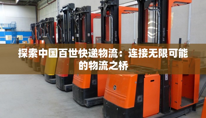 探索中国百世快递物流：连接无限可能的物流之桥