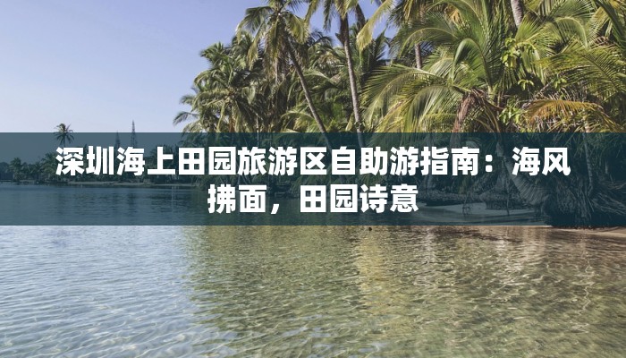 深圳海上田园旅游区自助游指南:海风拂面,田园诗意