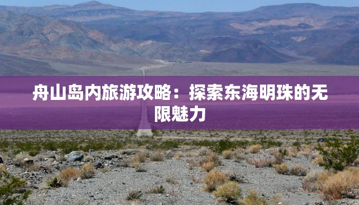 舟山岛内旅游攻略：探索东海明珠的无限魅力