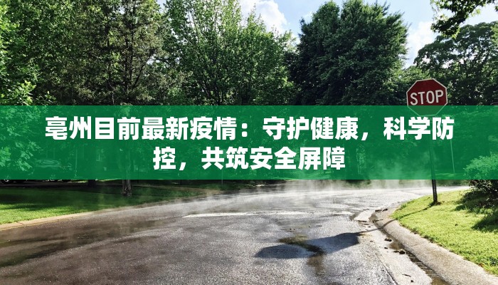 亳州目前最新疫情:守护健康,科学防控,共筑安全屏障