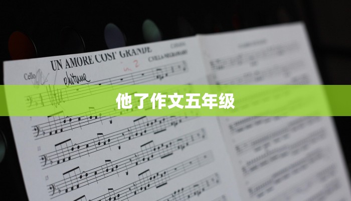 他了作文五年级
